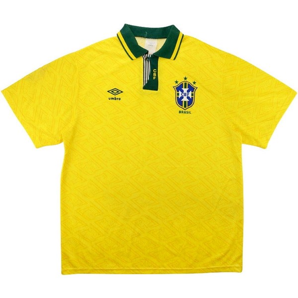 Camiseta Brasil 1ª Retro 1991 1993 Amarillo
